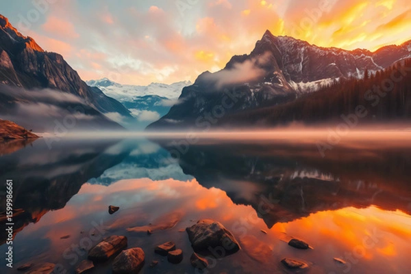 Obraz Sunrise over the mountains