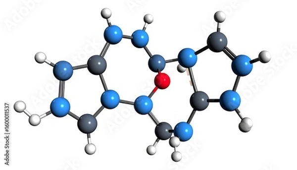 Fototapeta Molecular structure of a chemical compound (4)