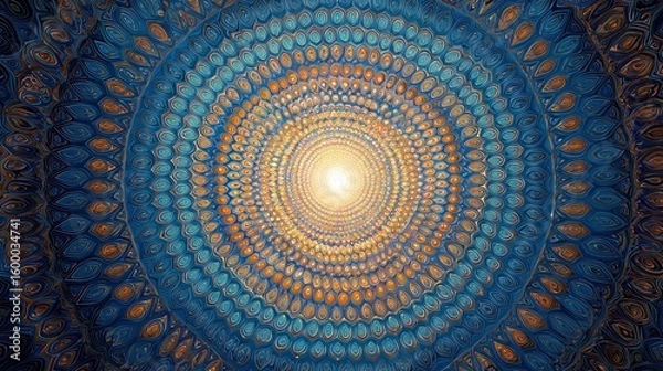 Obraz Radiant, concentric mandala design