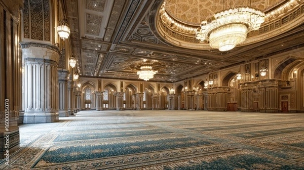 Obraz Grand mosque interior, ornate architecture