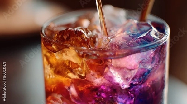 Obraz Colorful layered cocktail