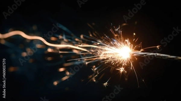 Obraz Sparkler bursts in dark background
