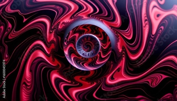 Fototapeta Ferrofluid Fractals Capturing the intricate patterns formed by f