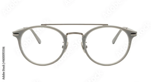 Fototapeta Isolated Silver Frame Glasses