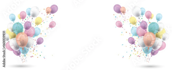 Obraz Luftballons in Pastellfarben