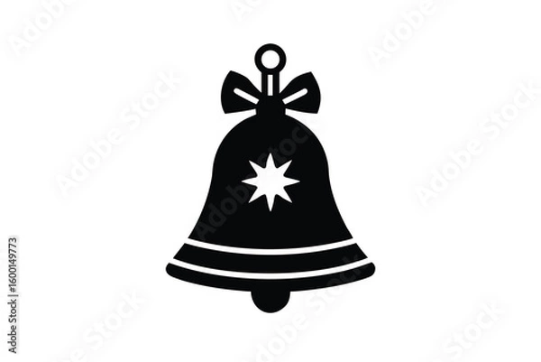 Obraz christmas bell vector icon