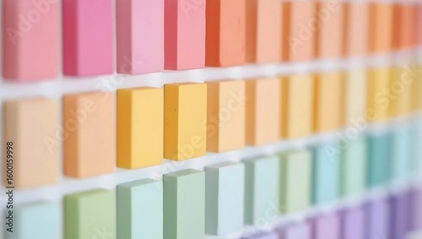 Fototapeta Pastel color palette guide for interior design and home decor color scheme ideas