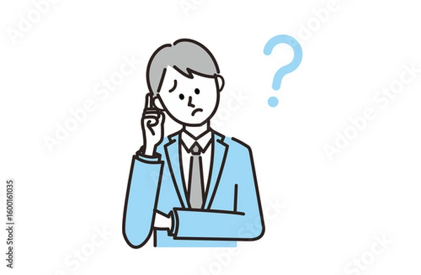 Obraz 不安な表情の男性(ビジネス)