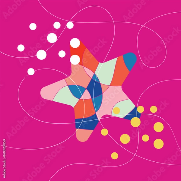 Obraz colorful abstract geometric wall decor with modern style
