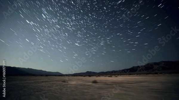 Obraz Star trails over desert (1)