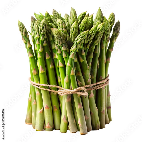 Fototapeta Asparagus Bunch Isolated on White Background