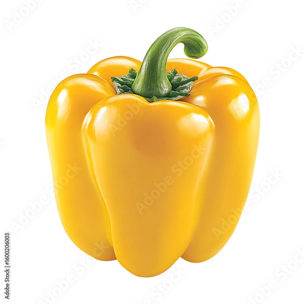 Fototapeta A yellow pepper isolated on a transparent background