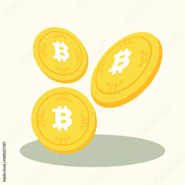 Obraz a bitcoin design icon vector
