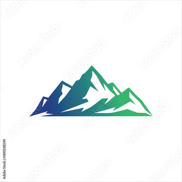 Obraz Mountain silhouette. Mountains icon vector. mountains  logo vector.