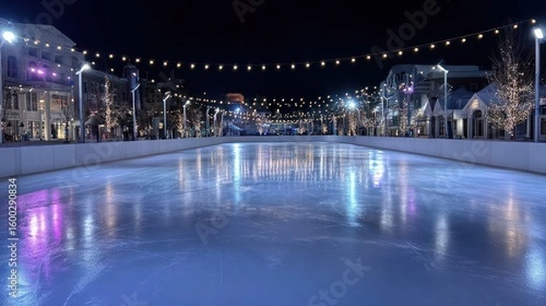 Obraz Ice rink at night