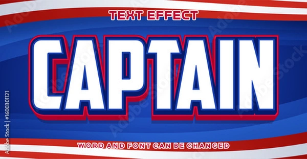 Fototapeta Captain editable text effect