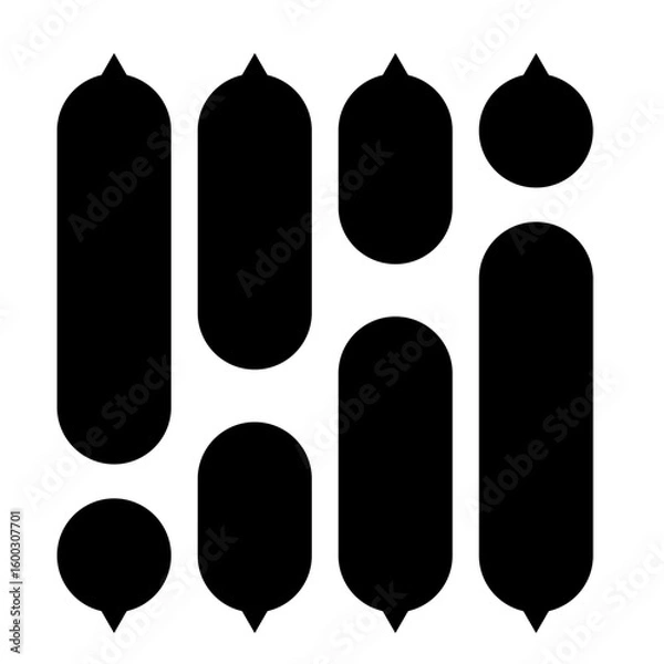 Obraz 縦書きの黒い吹き出し