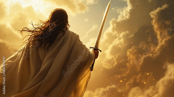Fototapeta Jesus with a Sword – Second Coming, Judgment Day