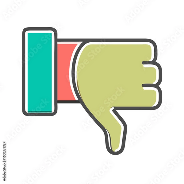 Obraz thumbs down icon vector  .svg