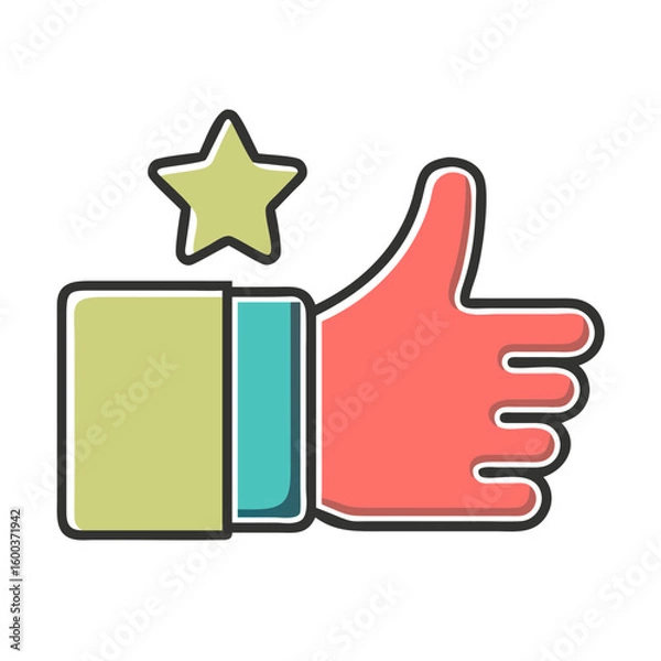 Obraz thumbs up icon vector   