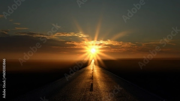 Fototapeta Sunset highway