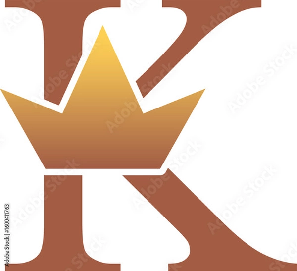 Fototapeta Royal K Logo with Crown