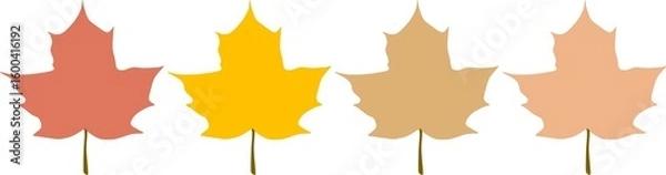 Fototapeta 楓のイラストセット