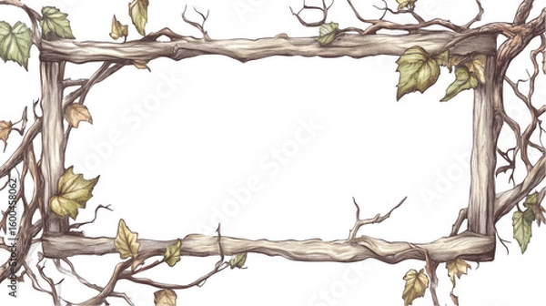 Obraz barbed wire frame isolated on white