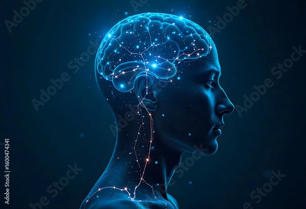 Obraz Neural Network Connection in Human Brain