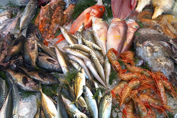 Obraz 魚屋の店先