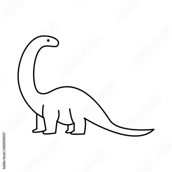 Obraz Dinosaur icon on white background