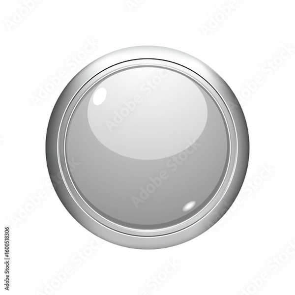 Obraz silver metal button Eps File HD 