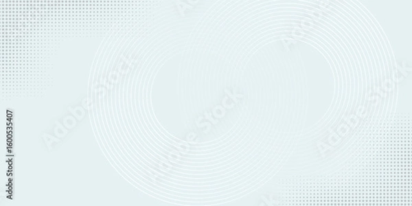 Fototapeta White abstract background. Modern circle lines pattern. Futuristic concept. Minimal geometric design.