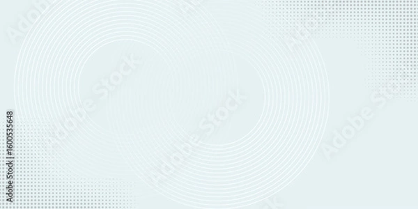 Fototapeta White abstract background. Modern circle lines pattern. Futuristic concept. Minimal geometric design.