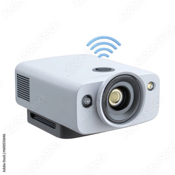 Obraz Wireless Digital Projector with Connectivity Symbol