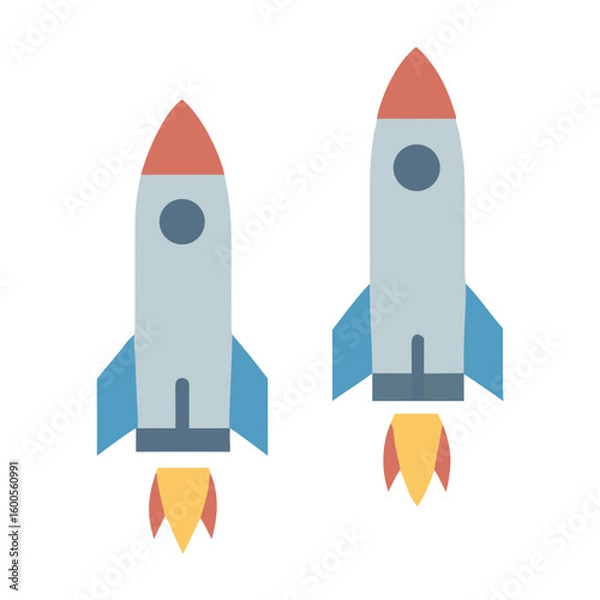 Fototapeta Rocket icon, rocket sign space rocket vector illustration vector