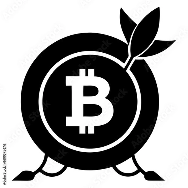 Fototapeta Bitcoin Cash BCH Logo Vector Silhouette – Cryptocurrency Icon, Digital Payment Symbol, Blockchain Art Design Virtual money concept
