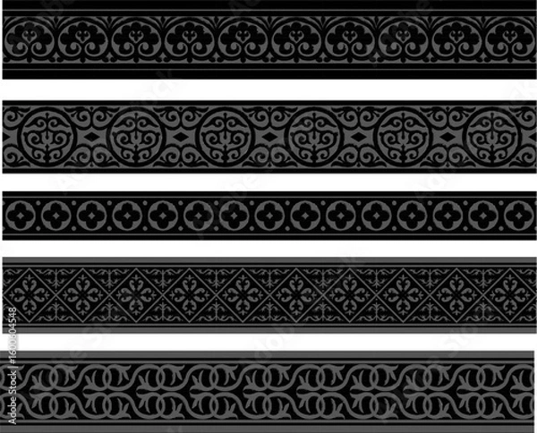 Fototapeta vector sketch illustration silhouette design ornament decoration background pattern byzantine