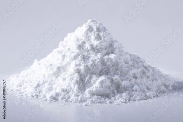 Fototapeta Weißes Pulver Mehl Lebensmittelpulver Proteinpulver Backzutat Nahrungsergänzung Pulver Vegan Glutenfrei Backen Kochen Speisestärke Eiweißpulver Smoothie Pulver Diät Zutat Neutral Geschmack