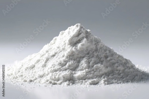 Obraz  Weißes Pulver Mehl Puderzucker Stärke Proteinpulver Backzutat Backpulver Chemiepulver Nahrungsergänzungsmittel pharmazeutisches Pulver Kochzutat Lebensmittelpulver Milchpulver Industriepulver Pulverh