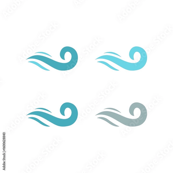 Fototapeta WATER SPLASH SIGN SYMBOL LOGO VECTOR
