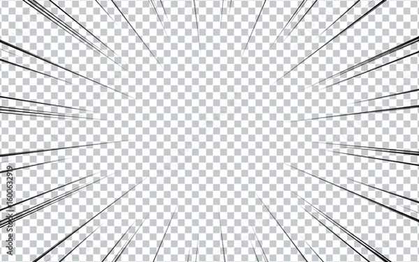 Fototapeta Black and white pop art comic background. Vector illustration.