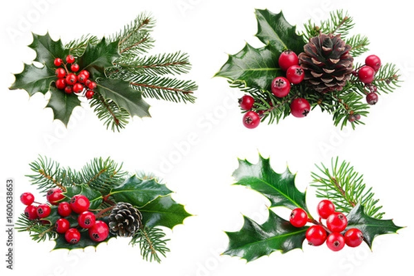 Obraz set of christmas elements