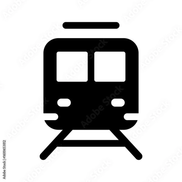 Obraz subway train transit silhouette icon
