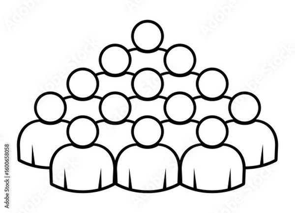 Obraz Symbol, ikona ludzi. Plik wektorowy.