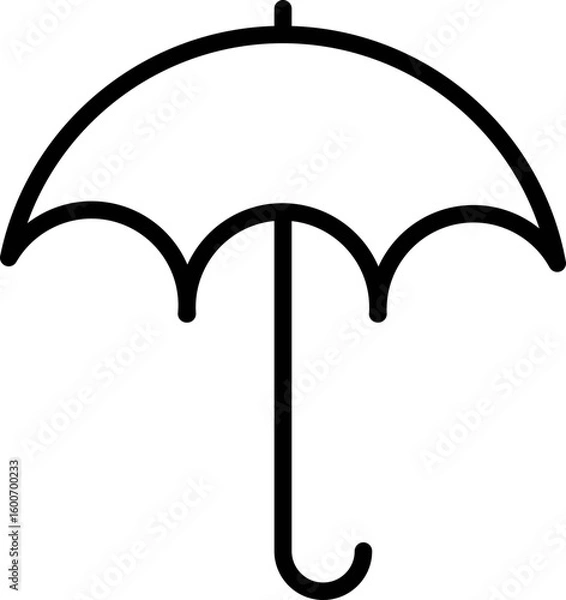 Obraz umbrella outline icon