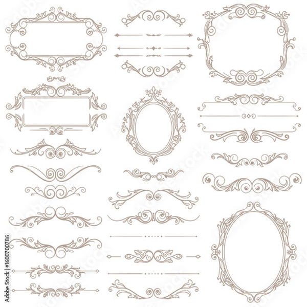 Obraz Vintage Decorative Design Elements Set