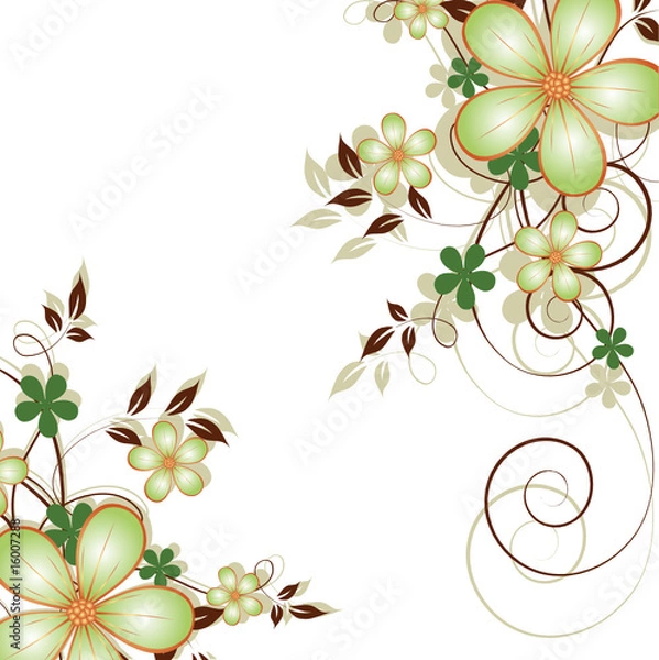 Obraz Abstract flowers background with place for your text