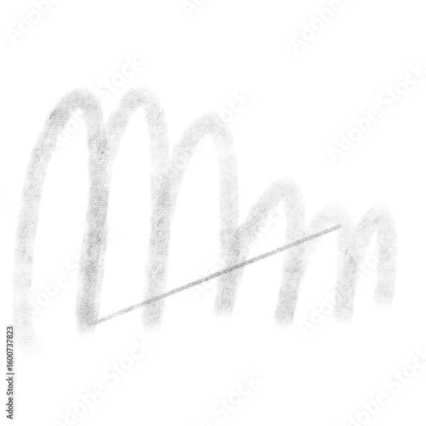 Obraz Crayon Texture Scribble, Soft Pastel Hand Drawn Shading on White Background