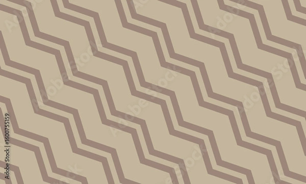 Obraz abstract brown colour diagonal zig zag line pattern with light brown colour background
